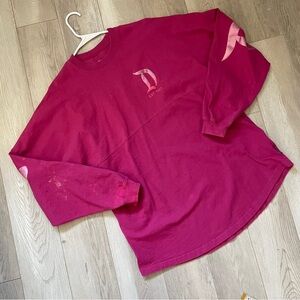 Disneyland Spirit Jersey Tshirt glitter long sleeve womens Pink (large) casual
